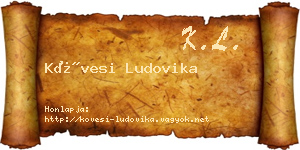 Kövesi Ludovika névjegykártya